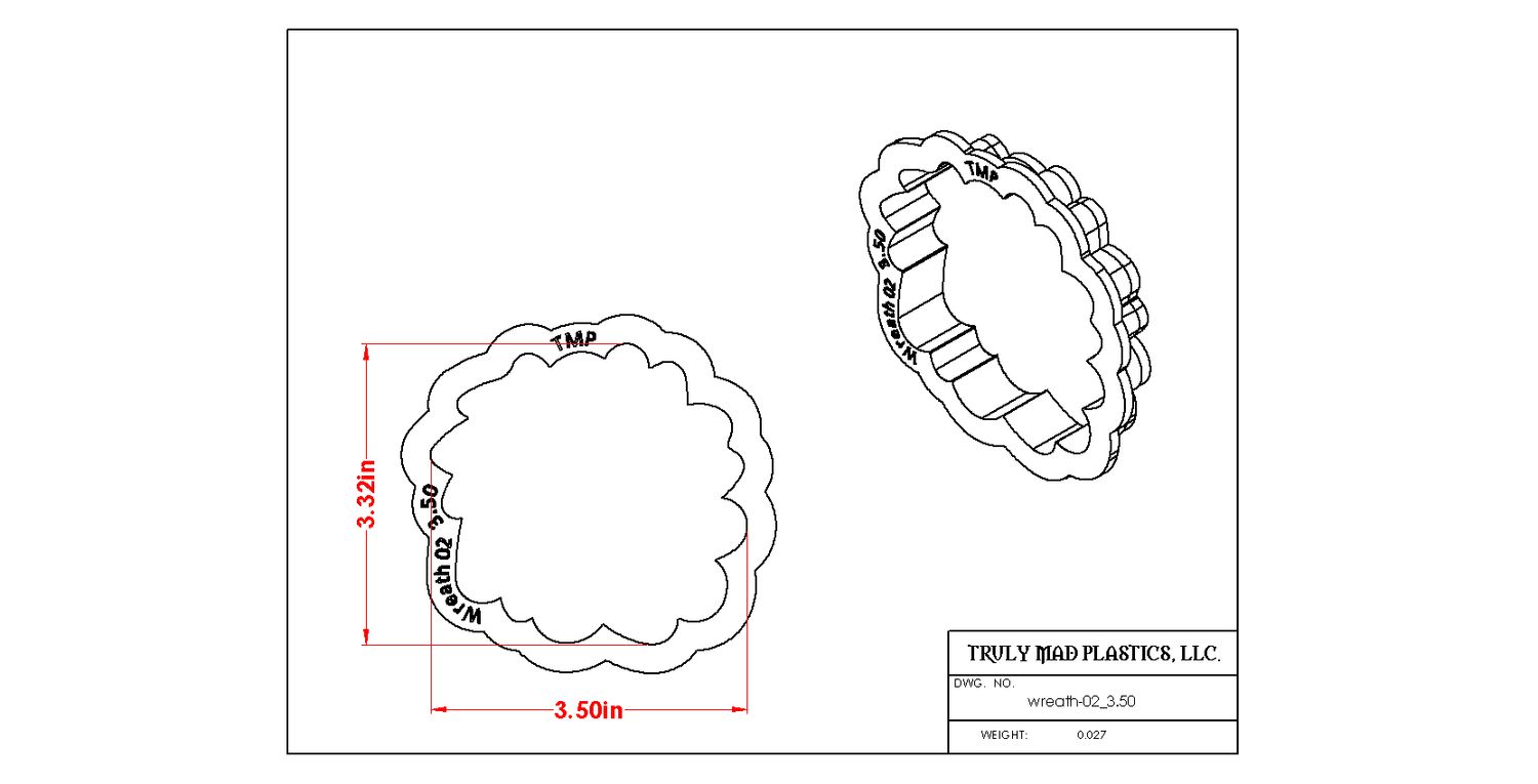 Wreath 02, Size: 3.50"