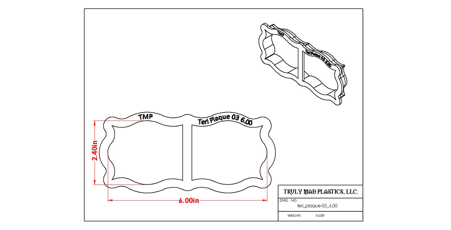 Teri Plaque 03, Size: 6.00"