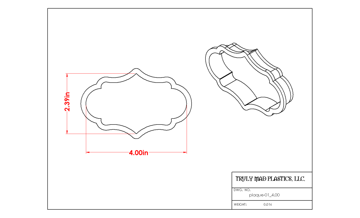 Plaque 01, Size: 4.00"