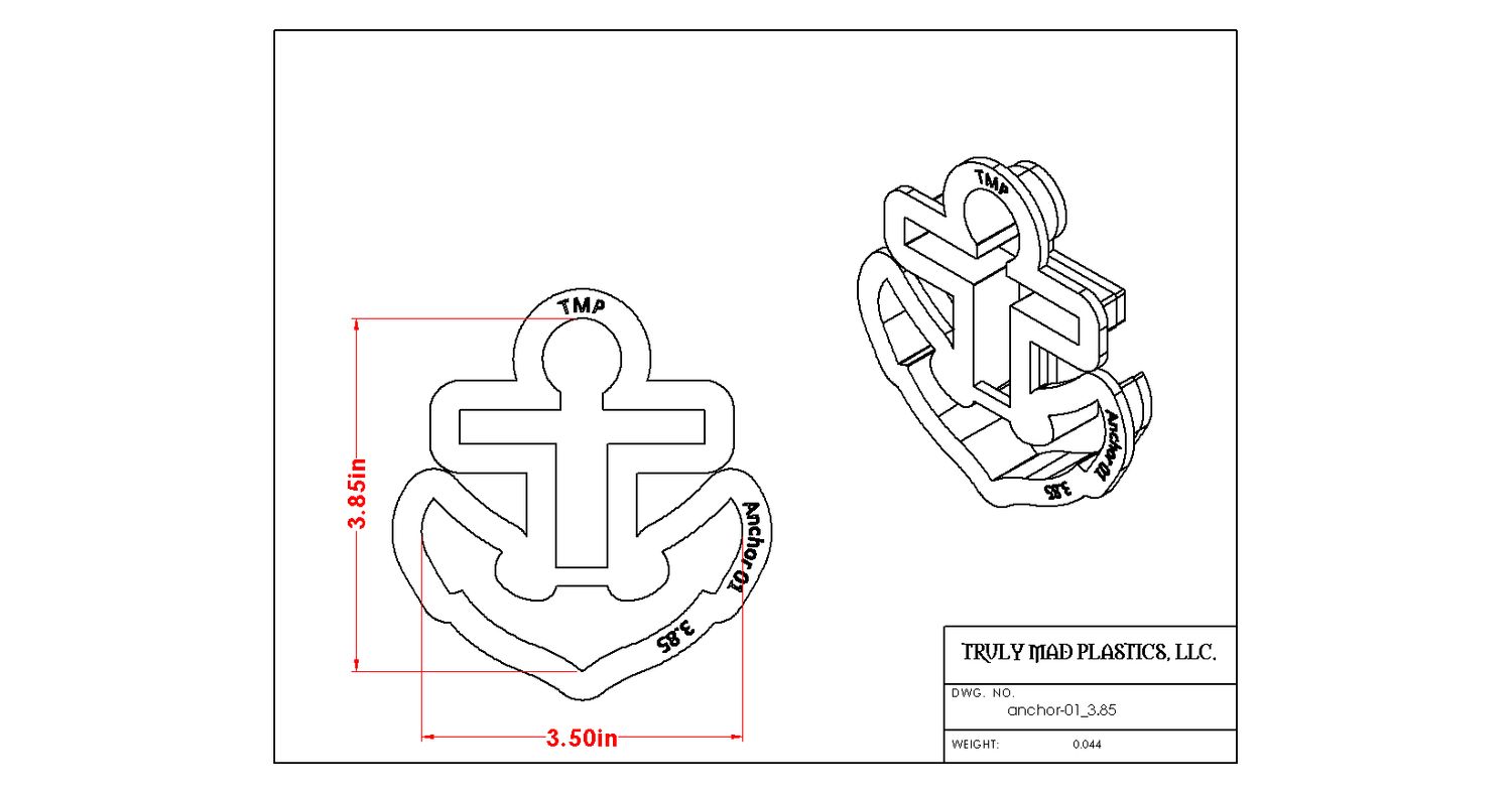 Anchor 01, Size: 3.85"