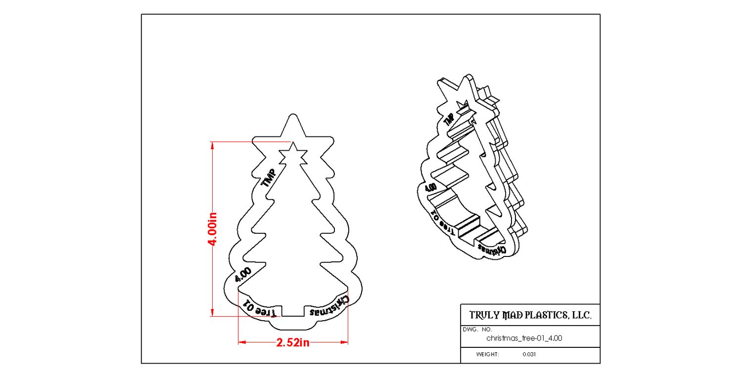 Christmas Tree 01, Size: 4.00"