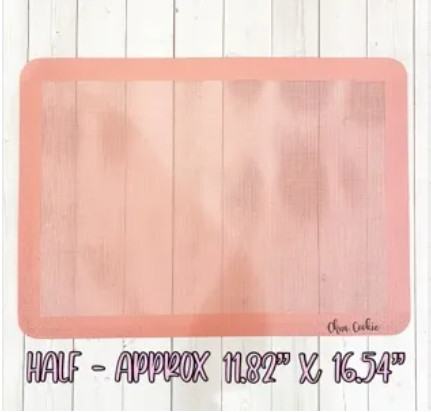 Pink Perforated Silicon Baking Mat (Arlene Chua), Size: 1/2 Sheet (29cm x 42cm Approximately 11.42" x 16.54")