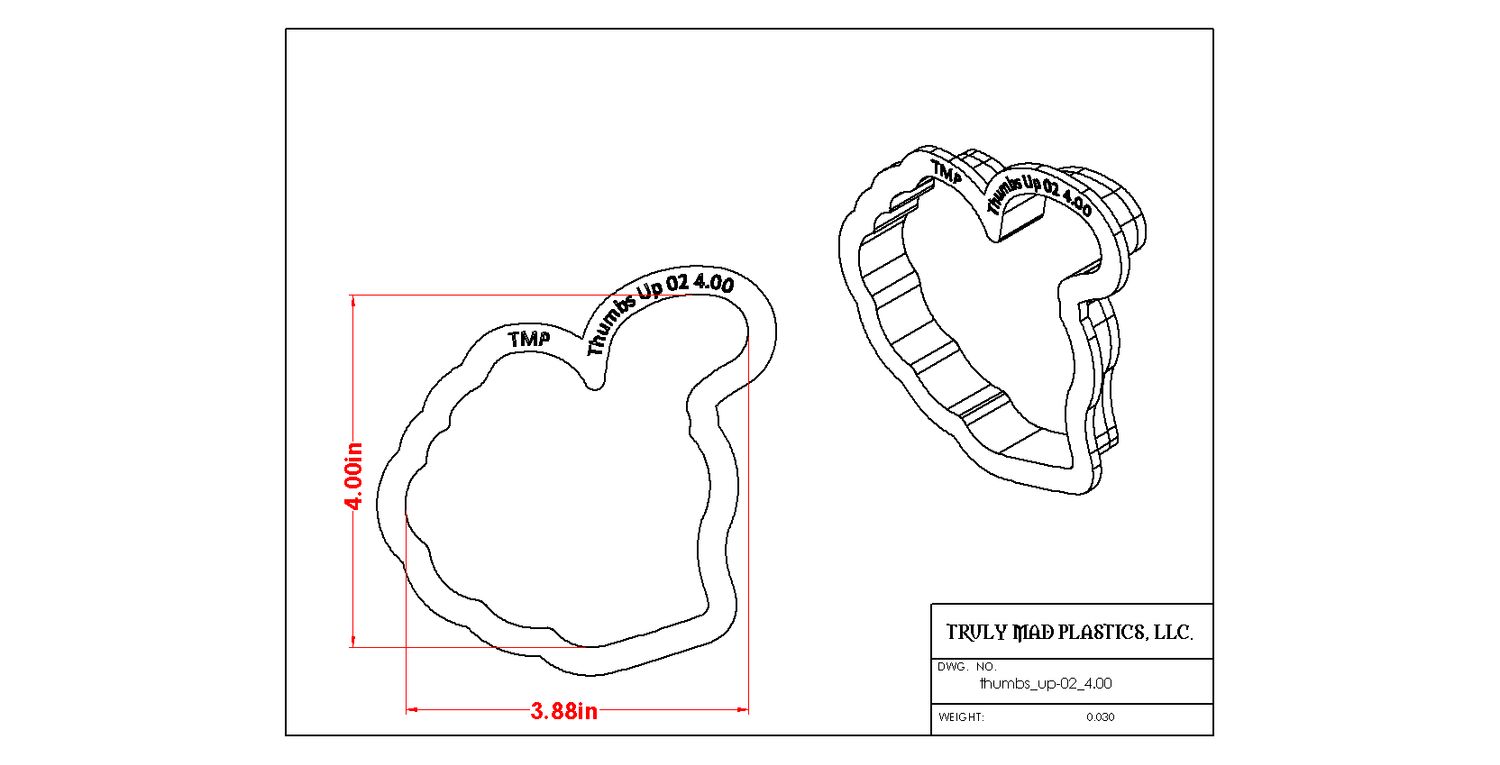 Thumbs Up 02, Size: 4.00"
