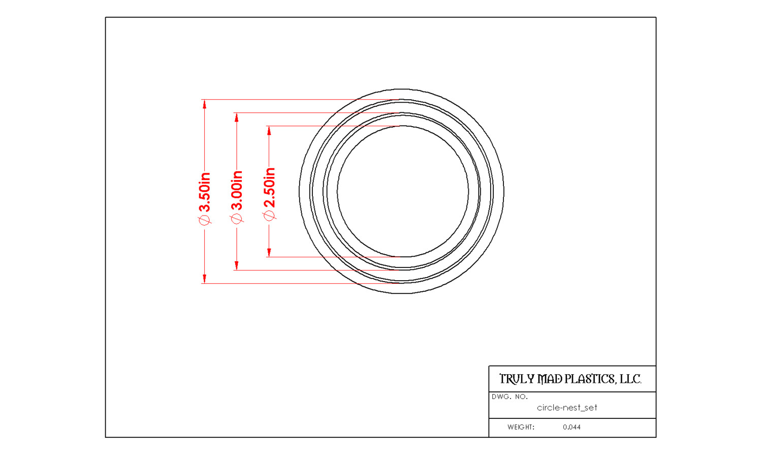Circle Nesting Set (includes 2.50", 3.00" &amp; 3.50")