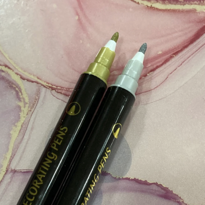 Metallic Edible Ink Markers Gold/Silver