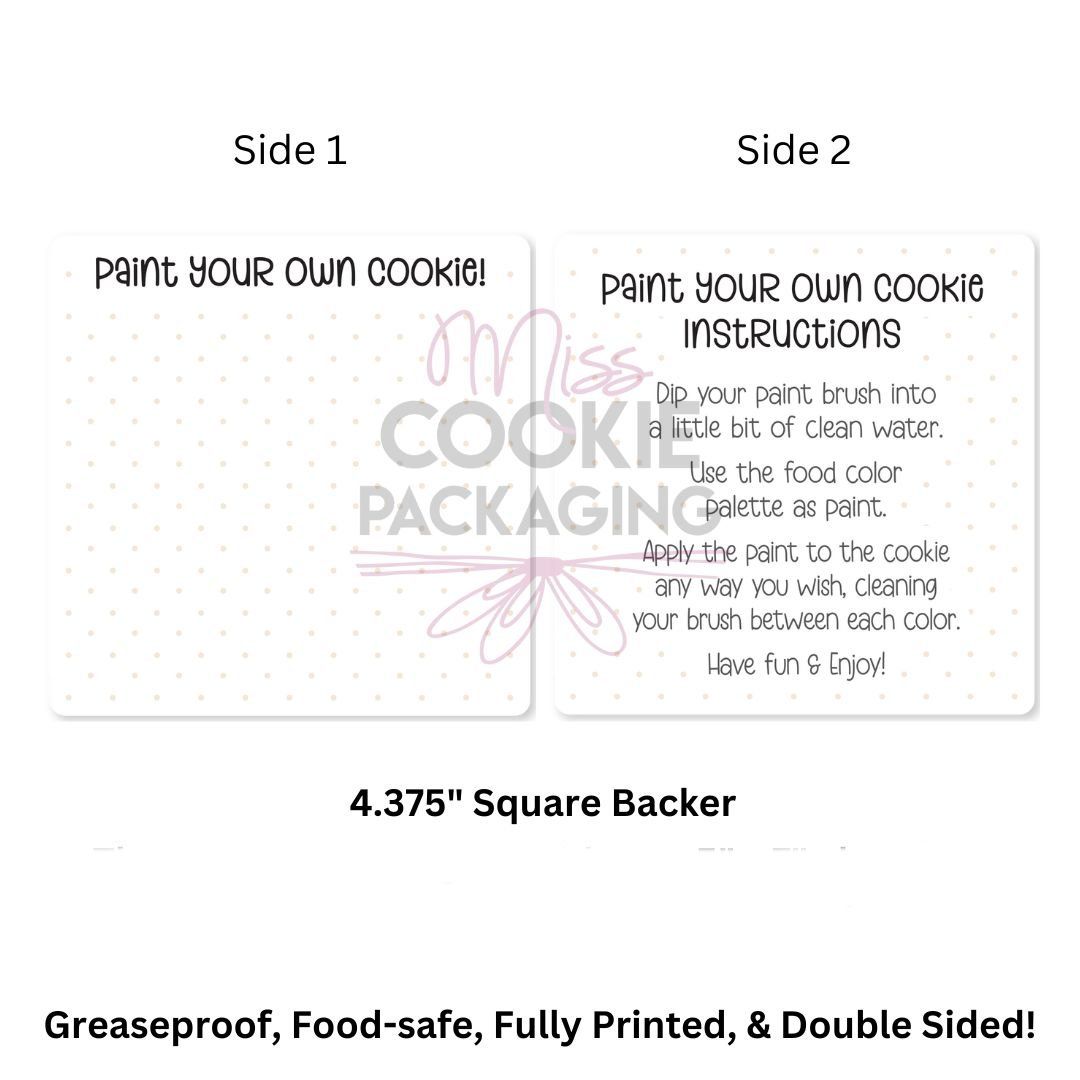 Greaseproof Backer  Paint Your Own Cookie (10 Pack)