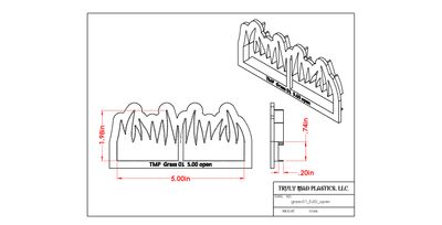 Grass 01 (5.00") open ended fondant