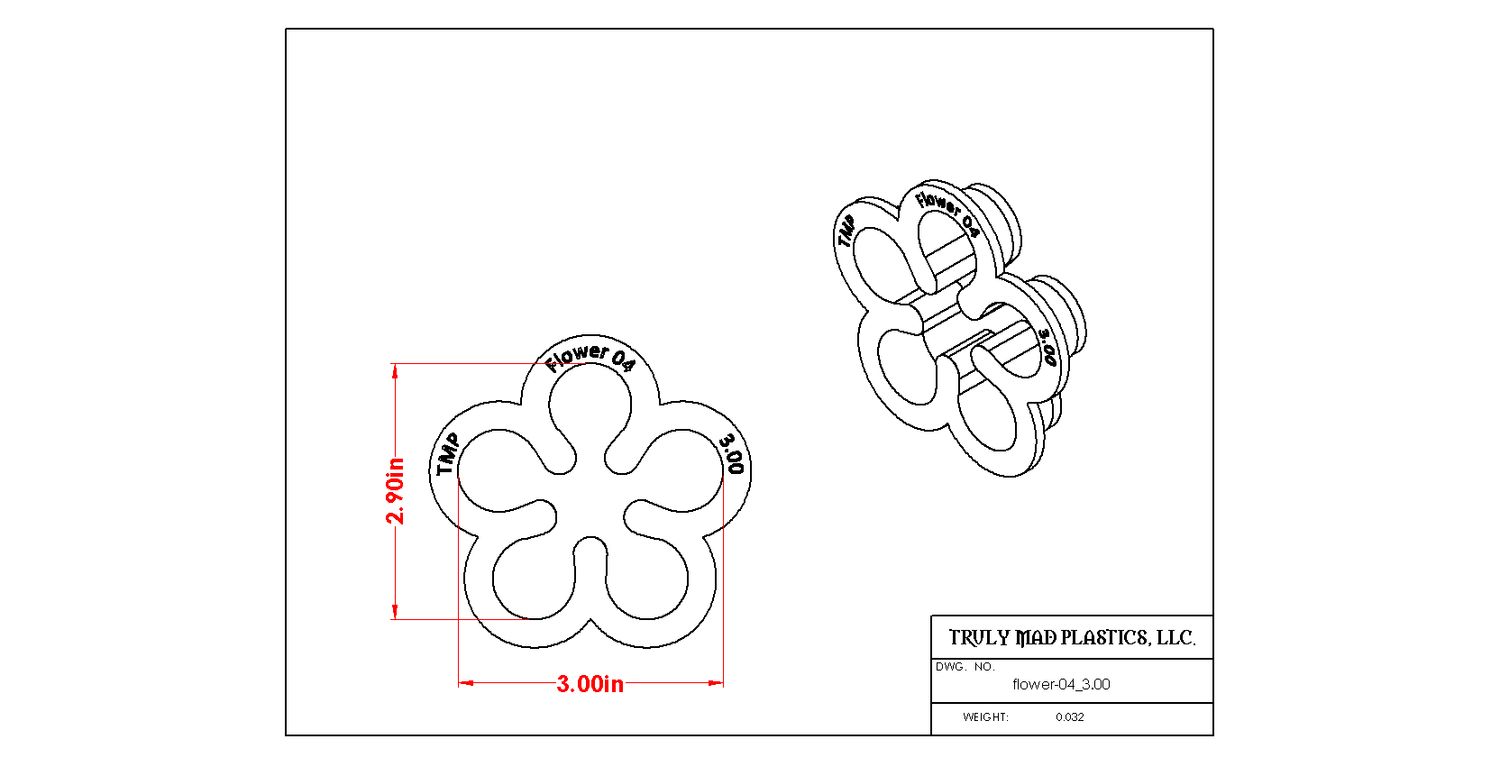 Flower 04, Size: 3.00"