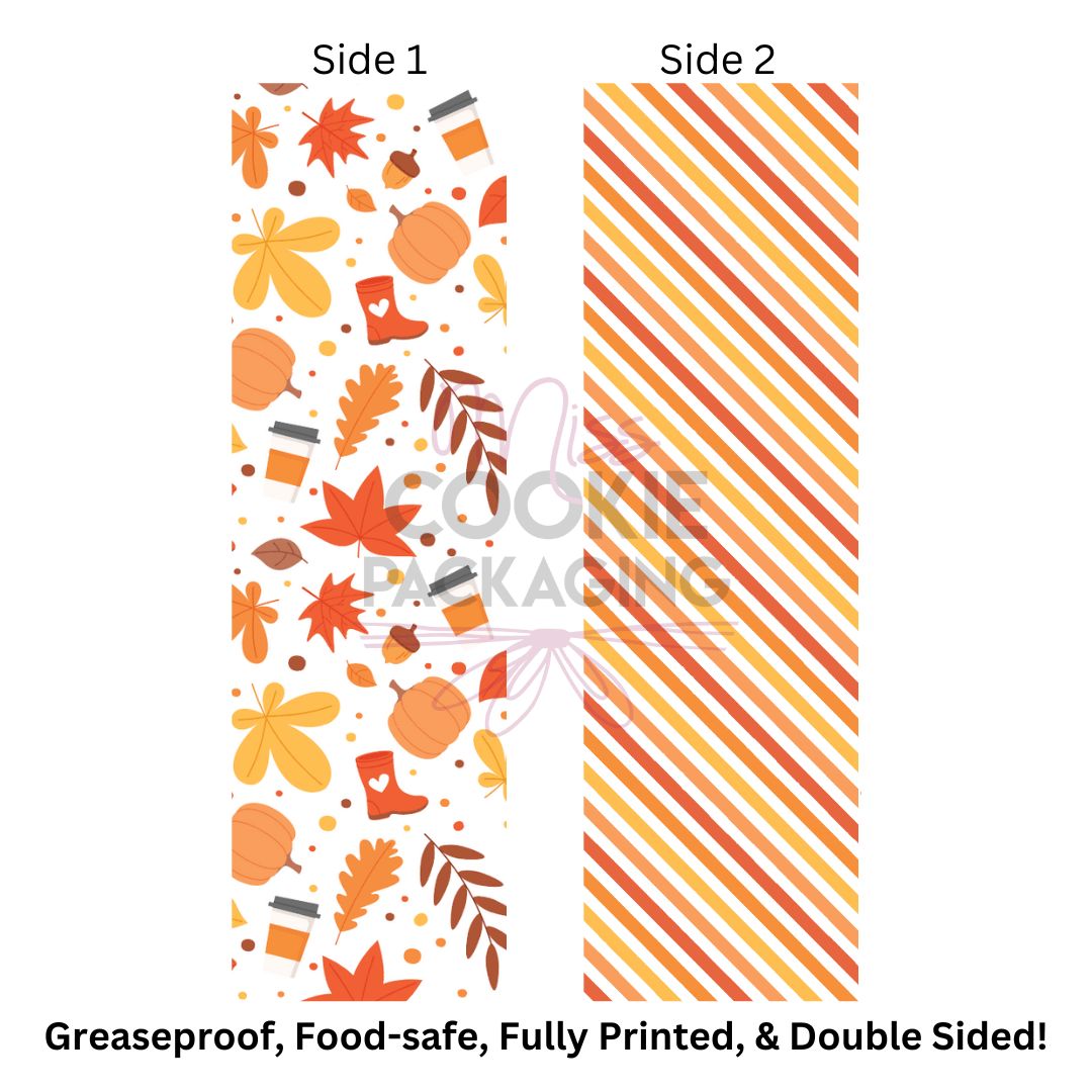 Greaseproof Warm Fall Pattern Stripes