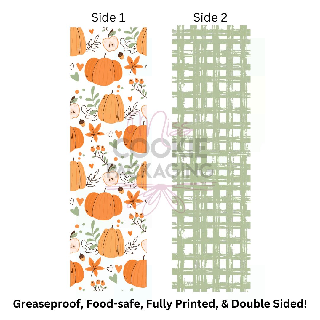 Greaseproof Pumpkin Apple Leaves