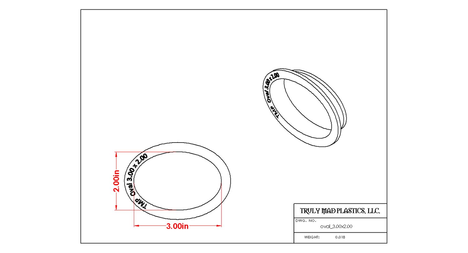 Oval 3.00 x 2.00