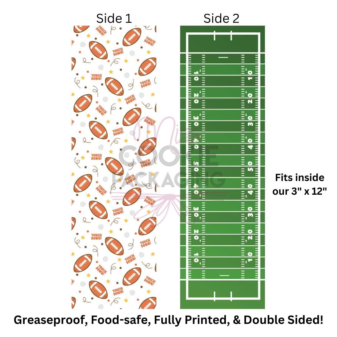Greaseproof Backer Football / Field Pattern (10 pack)
