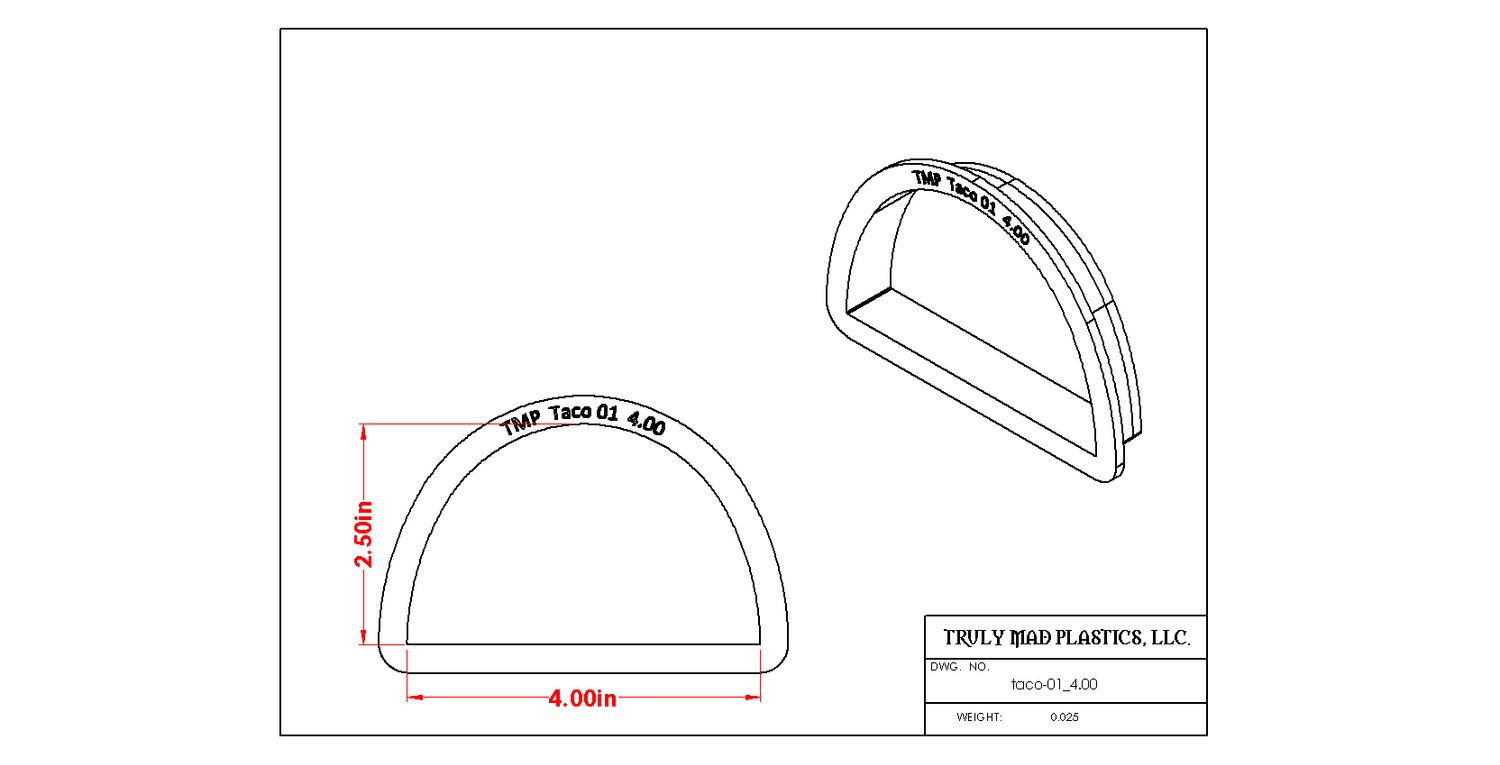 Taco 01, Size: 4.00"