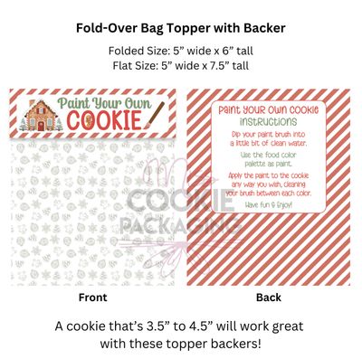 Fold-Over Topper/Backer Ginger Strips Paint Your Own Cookie Instructions