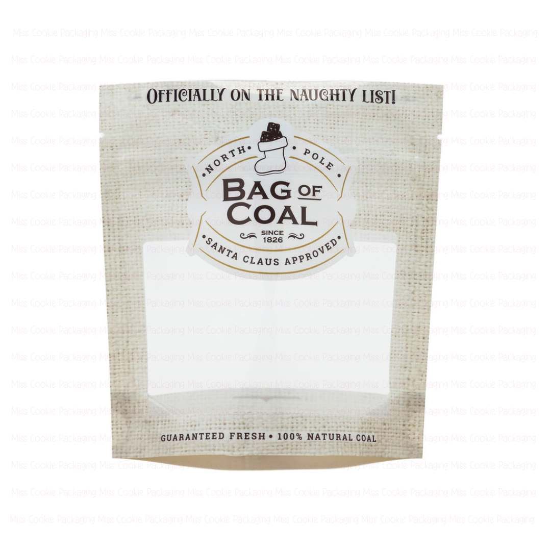 Bag of Coal Cookie Pouch  (10 pack, Small, 5.5″ x 6″ x 2″)