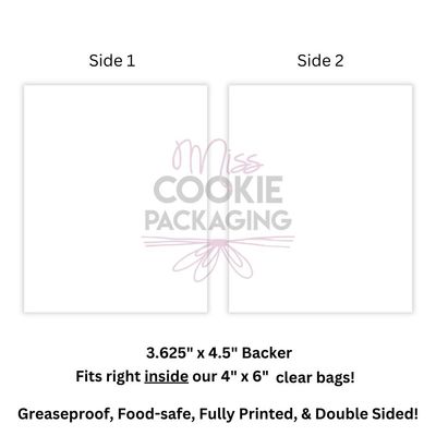 Greaseproof Backer / White (10 pack, 3.625" x 4.5")