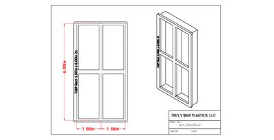 Rectangle 1.50" x 6.00" (cuts 2)