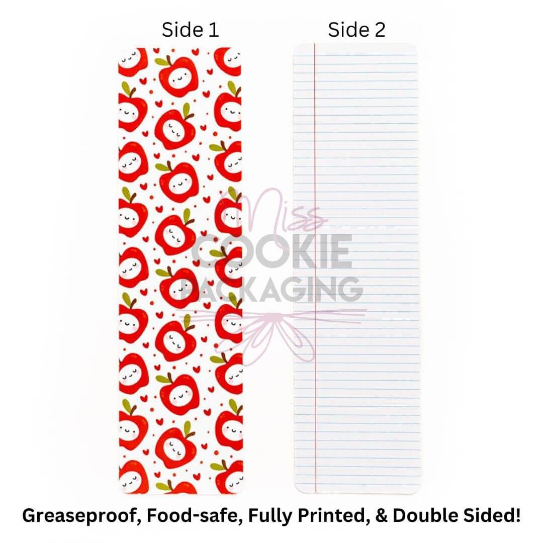 Greaseproof Backer / Happy Apples Lined Paper (10 pack)