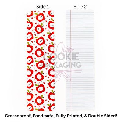 Greaseproof Backer / Happy Apples Lined Paper (10 pack)