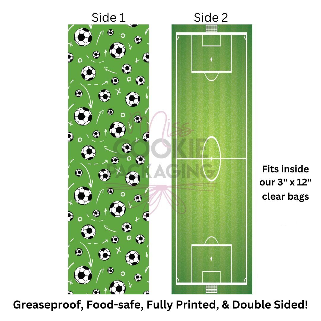 Greaseproof Backer / Soccer / Field Pattern (10 pack)