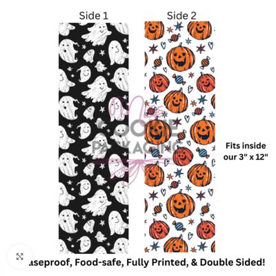 Greaseproof Backer Pumpkin Ghost Sketches (10 pack)