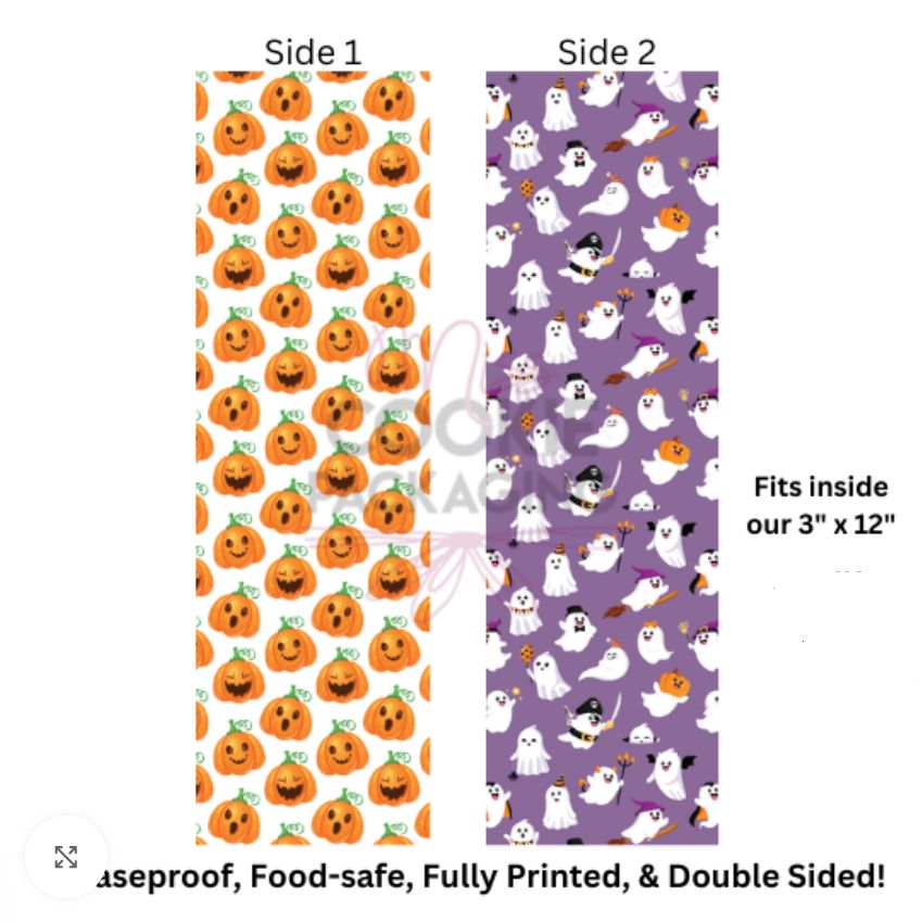 Greaseproof Backer Happy Face Halloween (10 pack)