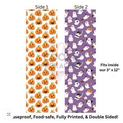 Greaseproof Backer Happy Face Halloween (10 pack)