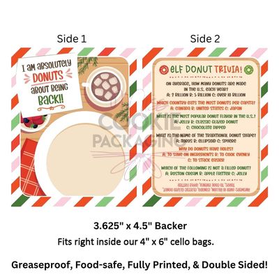 Greaseproof Backer / Elf Donut (10 pack)