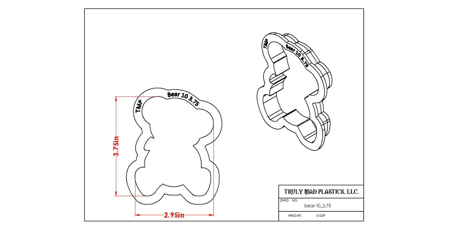 Bear 10, Size: 3.75"