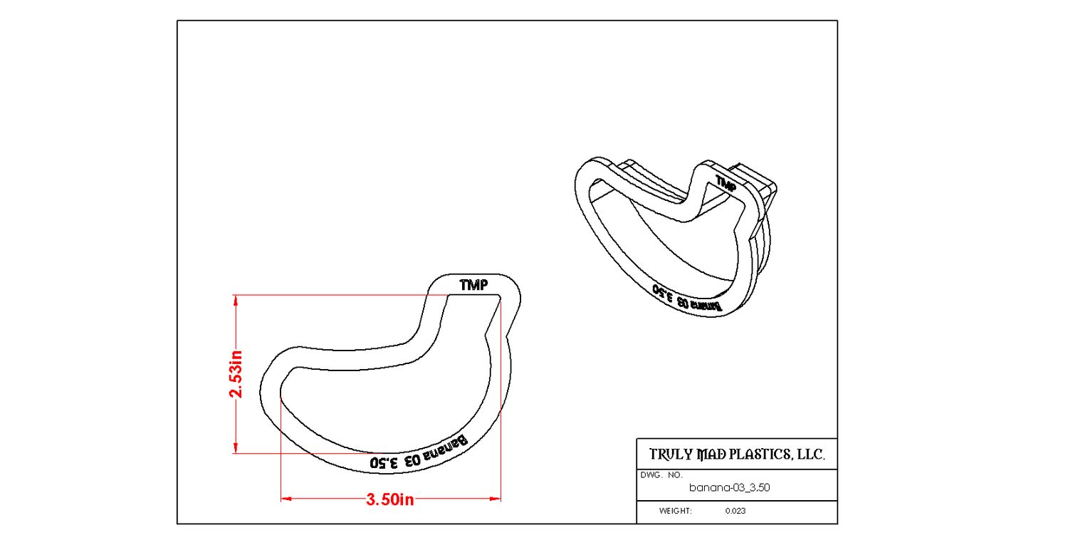 Banana 03 (This is for the banana only), Size: 3.50"