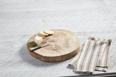 Wood Slice Board with Spreader