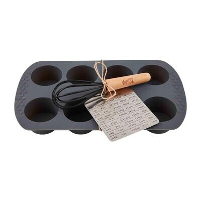 Silicone Muffin Pan Wisk Set