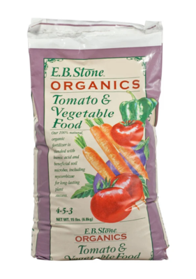 EB Stone Tomato and Vegetable Food 4-5-3 15 LB (345)