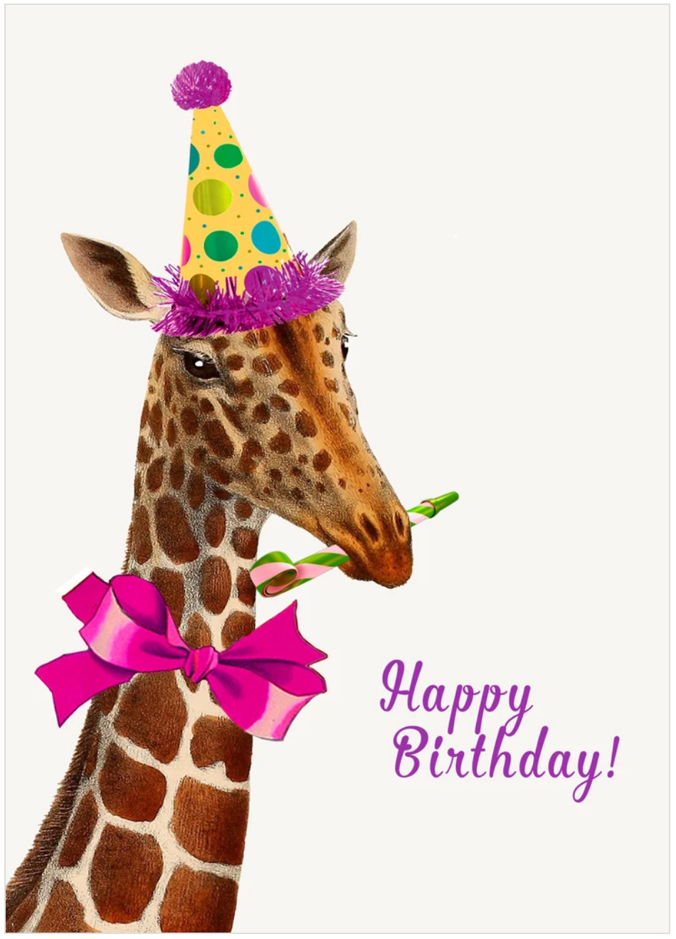 PFD Happy Birthday (Giraffe) 5x7 Card C-HBG