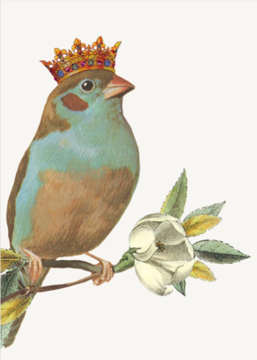 PFD Bird w/Crown Mini Card MI-BC