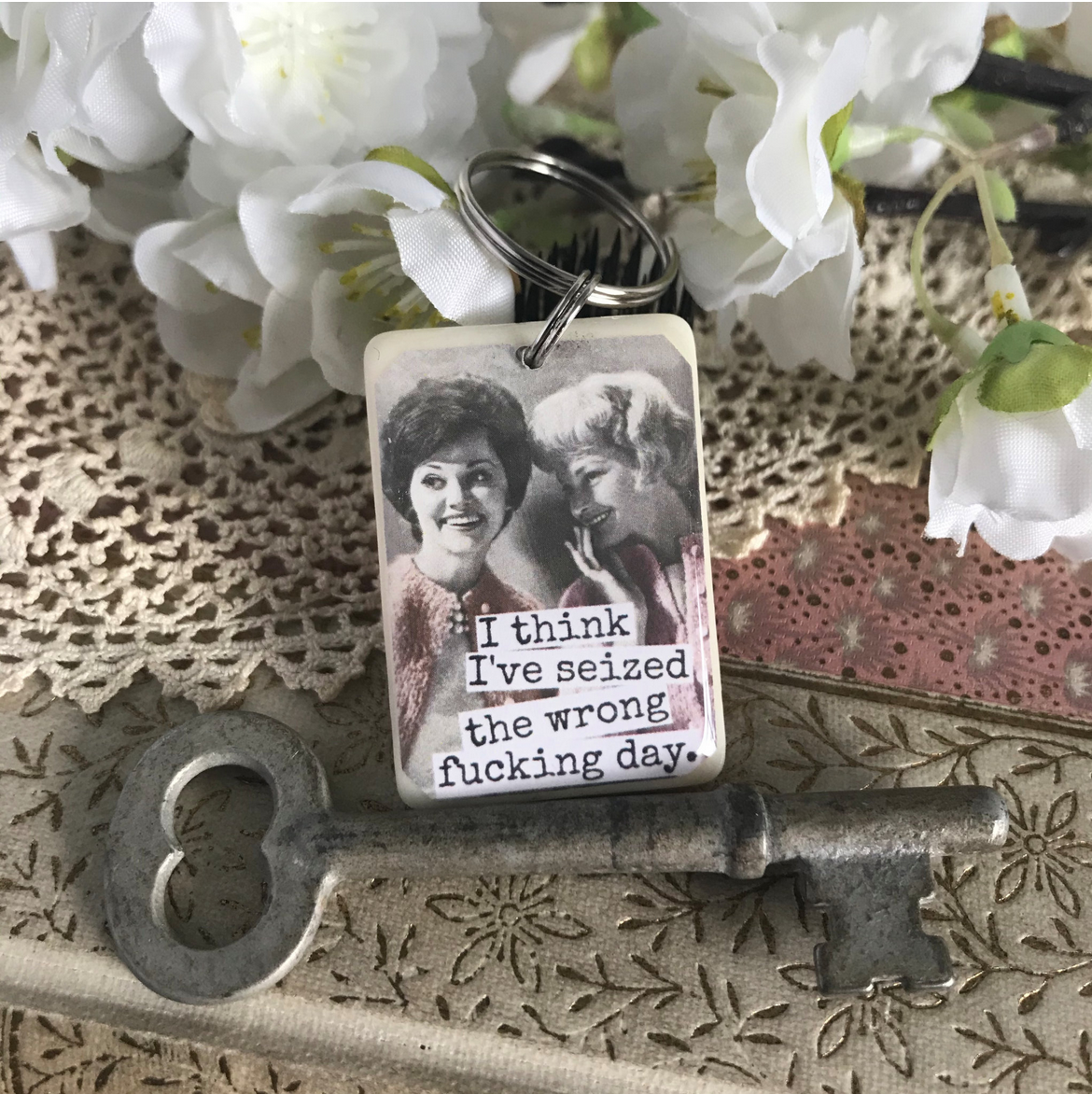 RRS Seized the Wrong Day Keychain (#R47)