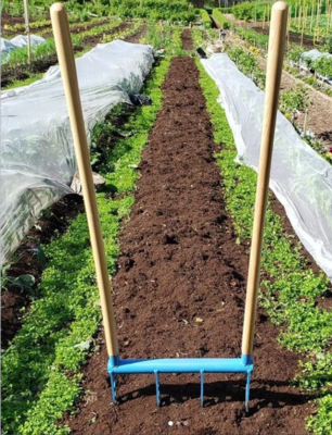 TB 12" Treadlite Broadfork 4 Tine with Ash Wood Handles