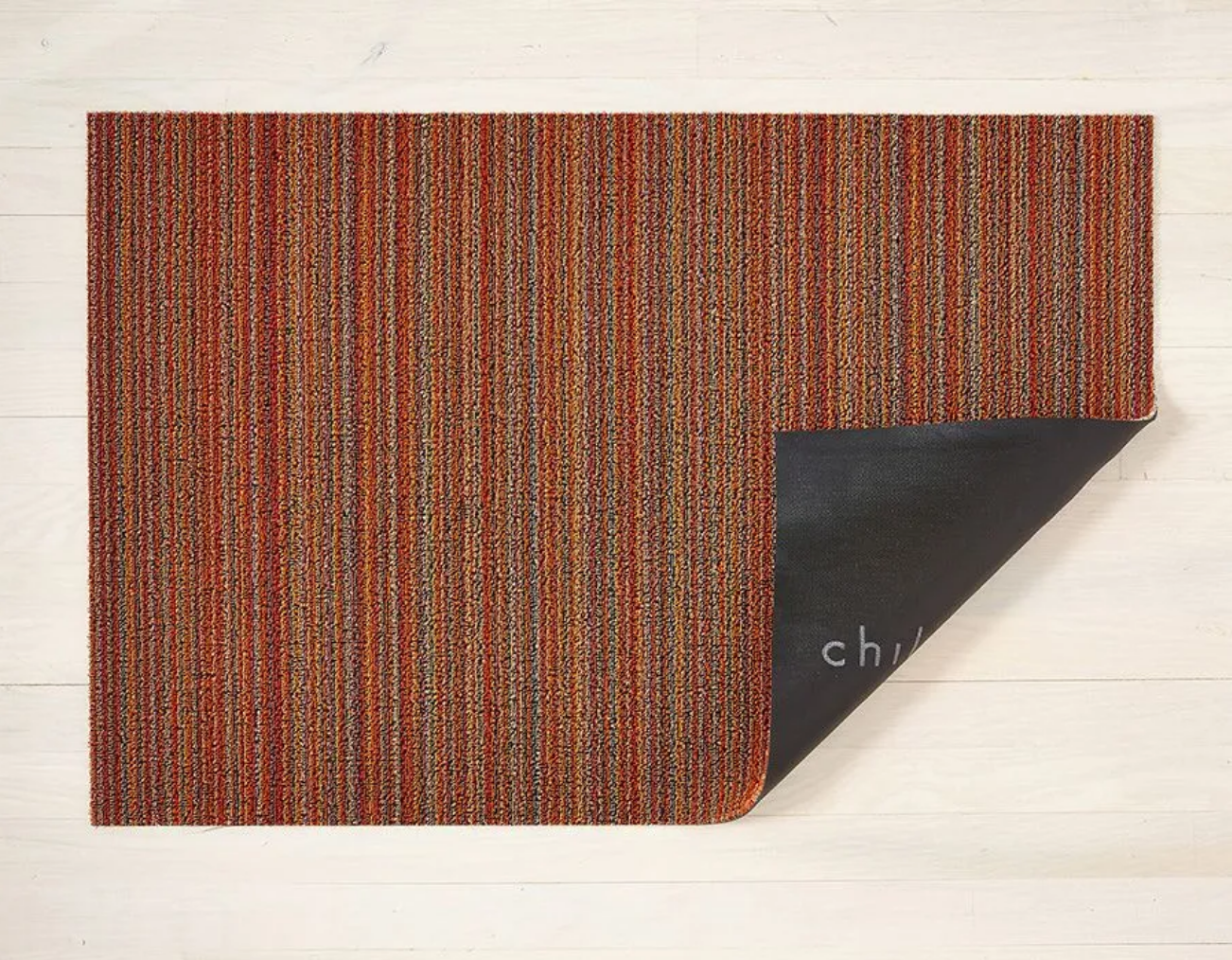 Chilewich Skinny Stripe Shag Utility 24x36 Orange