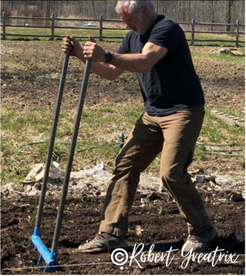 TB 12" Treadlite Broadfork 4 Tine with Steel Handles