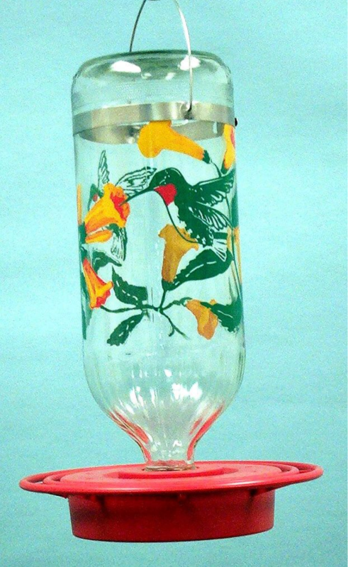 Best 1 Hummingbird Feeder w/ Artist Drawing Black Chin Lavender 32oz