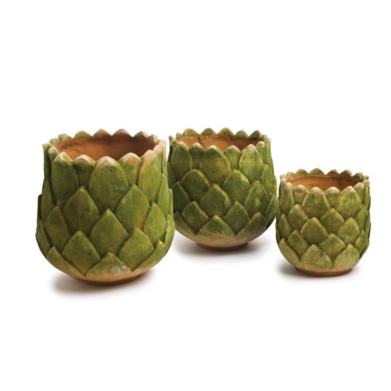 CDF Aged Pine Cone Planter Large Scale 15"x16" Large 4308AL