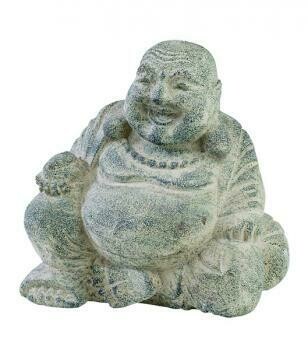 Benjamin 6" Seated Happy Buddha Statue Gray 7006GR