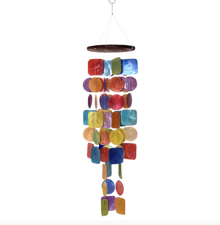 Benjamin Capiz Shell Chime Rainbow 25" 64141