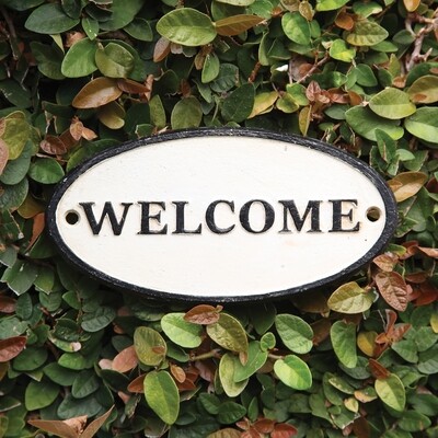 HomArt Cast Iron Sign Welcome (1988-26)