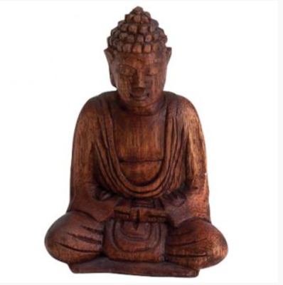Benjamin 5" Wooden Seated Buddha 6571