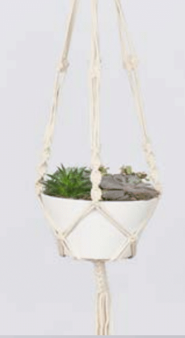 Primitive Planters 42" Cotton Woven Plant Hanger-Twisted Cord (9055)