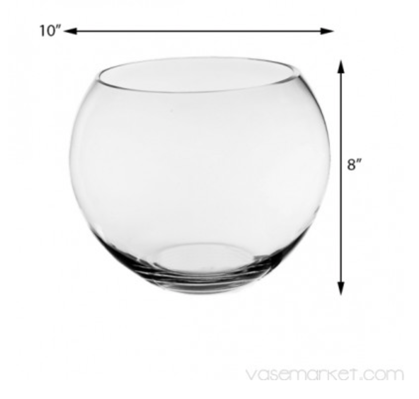 VM Glass Bubble Bowl H8" Body D10" GBB004 Store The Plant Foundry