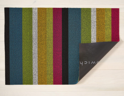 Chilewich Bold Stripe Shag Doormat 18x28 Multi