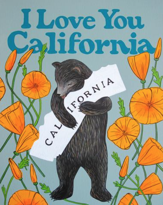3FS I Love You California Poppy Print 11"x14"
