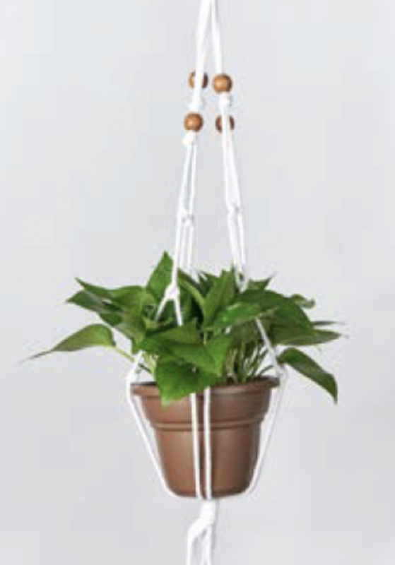 Primitive Planters 30" Beaded Cotton Plant Hanger (2329)